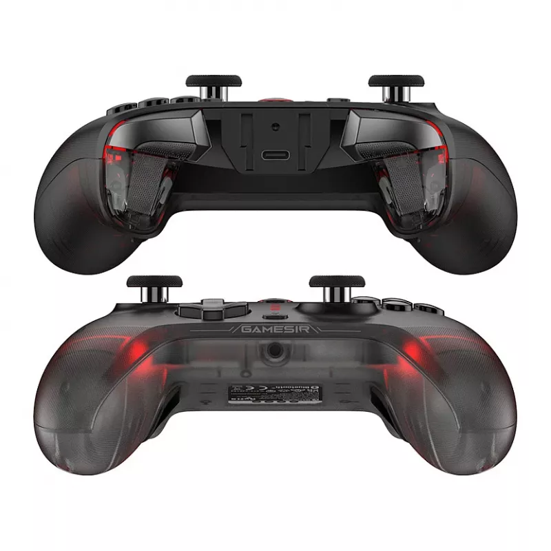 GameSir Cyclone 2 controller gaming wireless tri-mode con stick e trigger a effetto Hall, illuminazione RGB, tasti posteriori programmabili, giroscopio a 6 assi, batteria 20h - nero