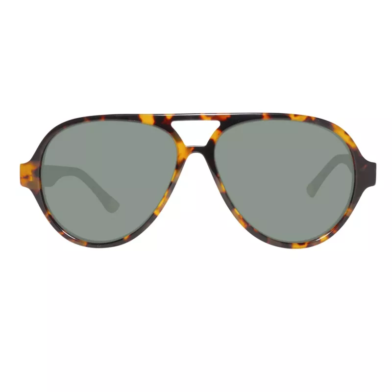 GANT GRS2003TOBLK2 Occhiali da sole rettangolari uomo - montatura nera, lenti grigie, 58 mm