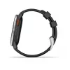 Garmin Approach S44 lunetta in alluminio argento con cinturino in silicone nero