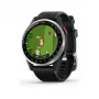 Garmin Approach S44 lunetta in alluminio argento con cinturino in silicone nero