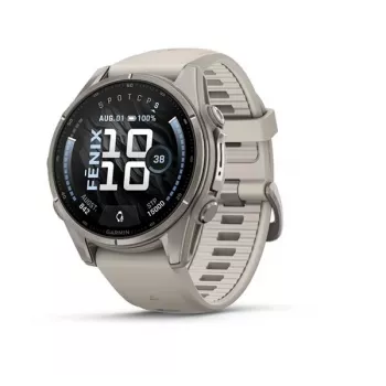 Garmin fenix 9 43 mm Titanium con cinturino Fog Grey