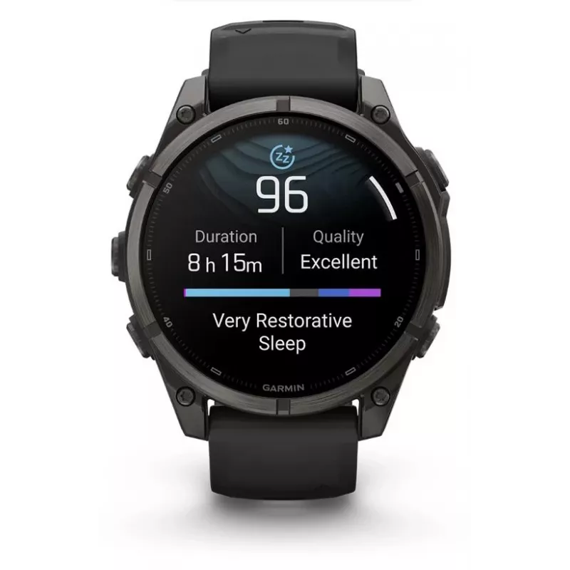 Garmin fenix 9 – 47mm, titanio Carbon Grey DLC con cinturino in silicone nero