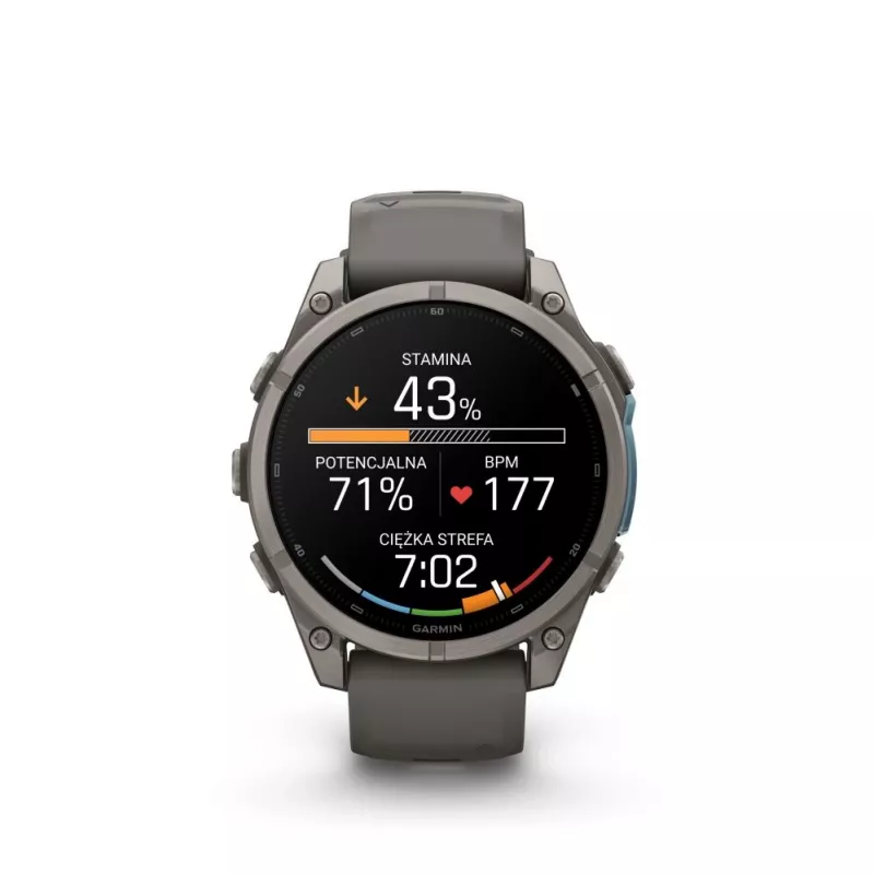 Garmin Fenix 9 – 47mm titanio con cinturino in silicone Pebble Grey