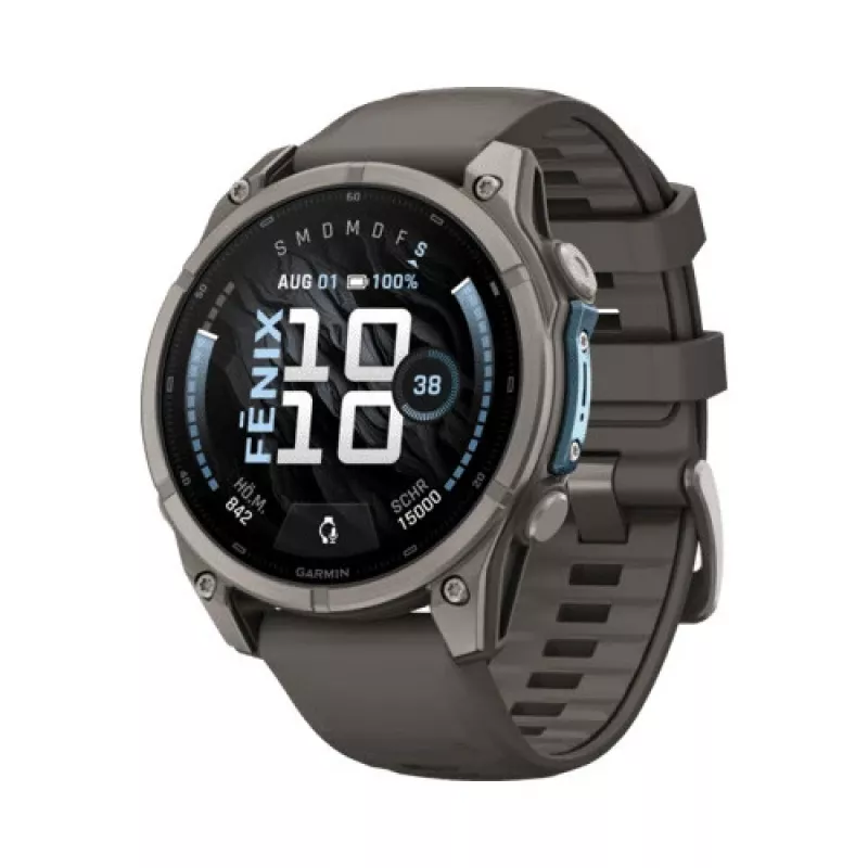 Garmin Fenix 9 – 47mm titanio con cinturino in silicone Pebble Grey