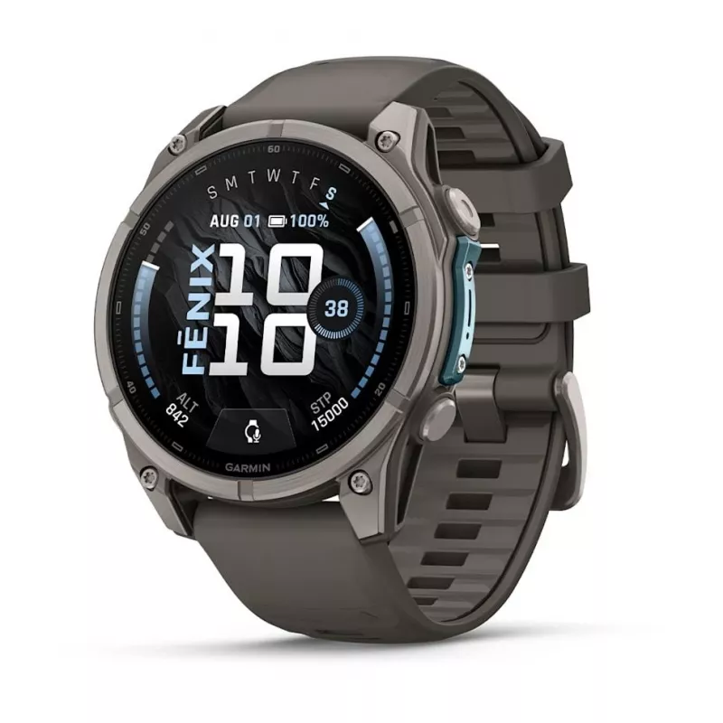 Garmin Fenix 9 – 47mm titanio con cinturino in silicone Pebble Grey