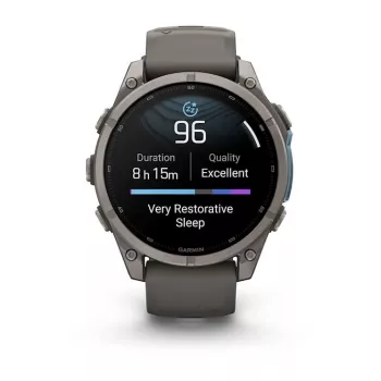 Garmin Fenix 9 – 47mm titanio con cinturino in silicone Pebble Grey