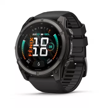 Garmin fenix 9 – 51 mm, Carbon Grey DLC Titanium con cinturino in silicone nero 010-04763-11