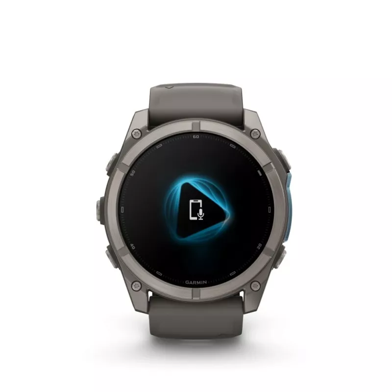 Garmin fenix 9 – 51 mm, titanio con cinturino in silicone Pebble Grey 010-04763-01