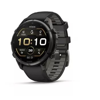 Garmin Fenix 9 Pro – 47mm Carbon Gray DLC Titanium con cinturino in silicone Black/Pebble Grey
