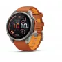 Garmin Fenix 9 Pro – inReach, 47 mm Titanio con cinturino in silicone Autumn Orange/Spark Orange