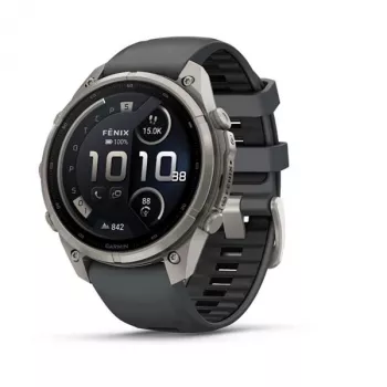 Garmin fenix 9 Pro – inReach, 47mm titanio con cinturino in silicone Graphite/Black