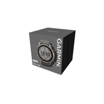 Garmin Fenix 9 Pro – inReach, Solar, 51mm titanio con cinturino in silicone grigio ciottolo