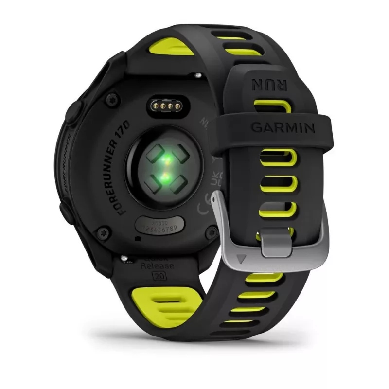 Garmin Forerunner 170 Music, nero con cinturino nero/giallo