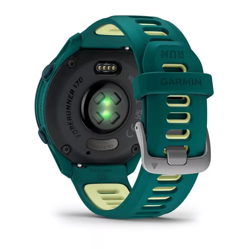 Garmin Forerunner 170 Music, verde acqua con cinturino verde acqua/citron