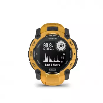 Garmin Instinct 3 – 50 mm, Solar Sunburst con cinturino Sunburst/Grigio