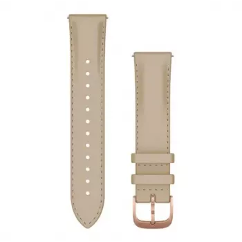 Garmin Quick Release cinturino (20 mm) pelle italiana beige chiaro con finiture PVD oro rosa 18K