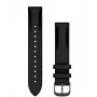 Garmin Cinturini Quick Release (18 mm) in Pelle Nera, Hardware Brushed Slate