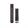 Garmin Quick Release cinturini (20 mm) pelle marrone scuro, hardware argento