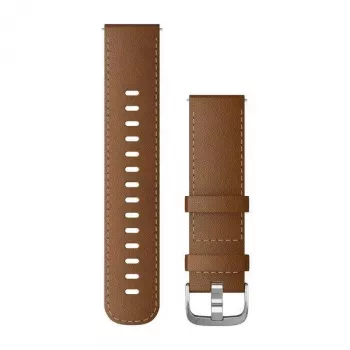 Garmin Quick Release cinturini (22 mm) in pelle italiana marrone, hardware argento