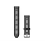 Cinturino in silicone Garmin Quick Release 20 mm nero/grigio ardesia 010-11251-AG