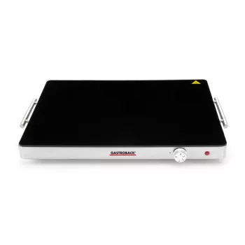 Gastroback 42491 Design piastra riscaldante - 200 W, acciaio inox e vetro, 120 °C