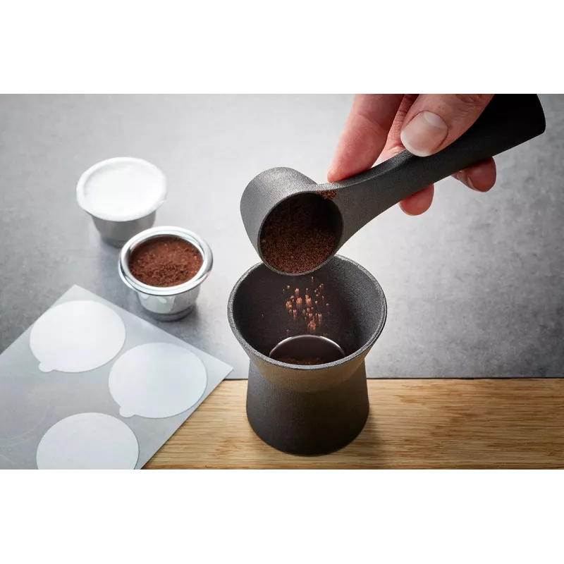 GEFU CONSCIO set 8 pezzi tazze da caffè Nespresso con piattini, porcellana, 180 ml, bianco