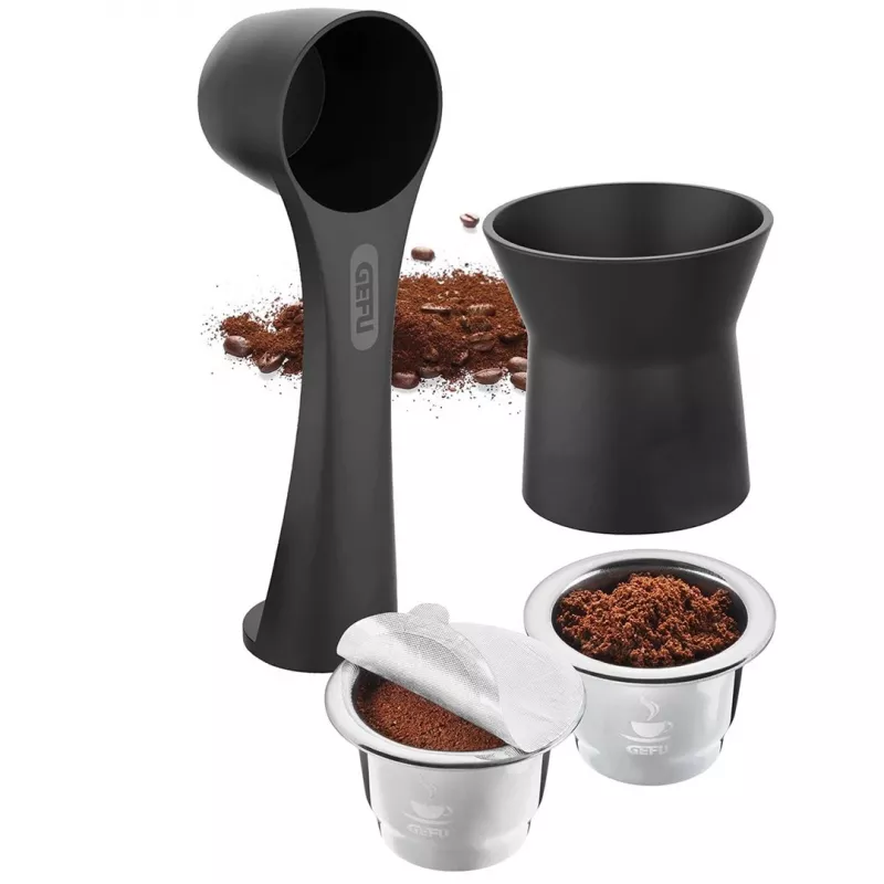 GEFU CONSCIO set 8 pezzi tazze da caffè Nespresso con piattini, porcellana, 180 ml, bianco