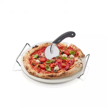 GEFU Darioso Tagliapizza + pietra per pizza con supporto rotondo set