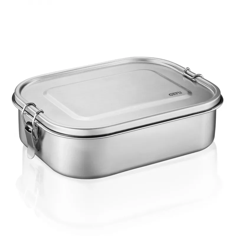 GEFU ENDURE Small lunch box 0.7L acciaio inox con guarnizione in silicone verde