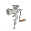 GEFU tritacarne TRICA 5 manuale con morsetto da tavolo misura 5 con insaccatrice e accessori per biscotti, ghisa stagnata, argento