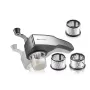 GEFU PECORINO Macina formaggio e cioccolato con 3 dischi grattugia in acciaio inox, manovella manuale, argento/nero