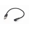 GEMBIRD cavo USB-A a 8-Pin Lightning con connettore ad angolo intrecciato 0,2 m nero