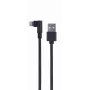 GEMBIRD cavo USB-A a 8-Pin Lightning con connettore ad angolo intrecciato 0,2 m nero