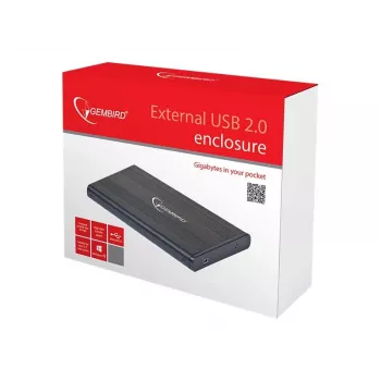 Gembird EE2-U2S-5 case esterno USB 2.0 per HDD/SSD SATA 2,5