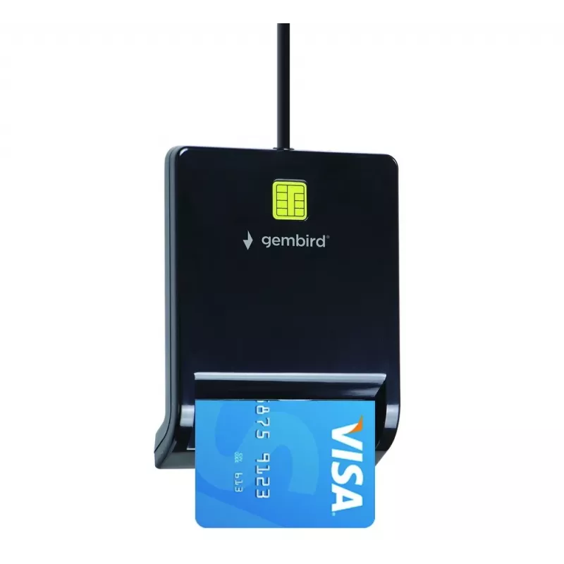 Gembird FD2-SCR Lettore universale di smart card USB, nero