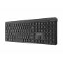 Gembird KB-WPS-03-CYRL Tastiera wireless slim dual-mode (2.4G + BT), Layout russo/cirillico, Nero