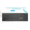 Gembird KB-WPS-03 Dual-Mode Pro-Business Slim Tastiera wireless, 2.4G + Bluetooth, layout US, nera