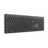 Gembird KB-WPS-03 Dual-Mode Pro-Business Slim Tastiera wireless, 2.4G + Bluetooth, layout US, nera