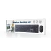 GEMBIRD KBS-WCH-04-RU Set Tastiera e Mouse Wireless, Layout Russo, Nero