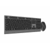 Gembird KBS-WPS-02-CYRL set tastiera e mouse wireless dual-mode, 2.4G + Bluetooth, layout russo cirillico, nero