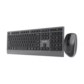 Gembird KBS-WPS-02 set desktop wireless slim dual-mode, 2.4GHz + Bluetooth, layout US (tastiera e mouse)