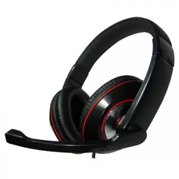 Gembird MHS-001 headset stereo con regolazione del volume, con filo, over-ear, nero