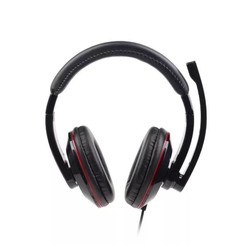 Gembird MHS-001 headset stereo con regolazione del volume, con filo, over-ear, nero