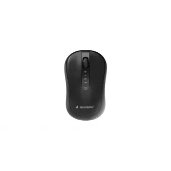 Gembird MUSW2-4B-01 Mouse wireless dual-mode (2,4 GHz + Bluetooth 5.0) con sensore ottico 1600 DPI, 4 tasti, ambidestro, nero