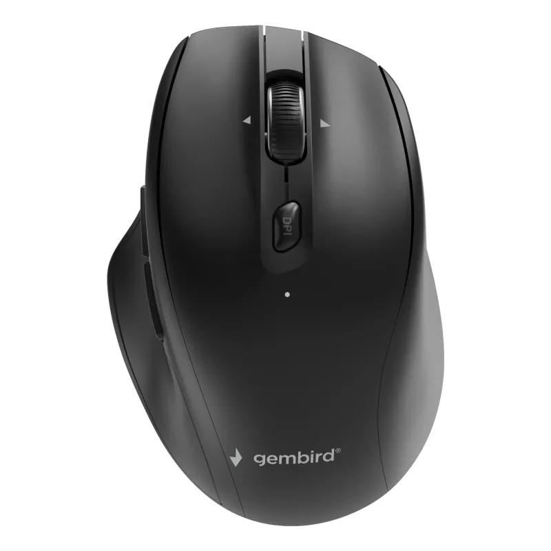 Gembird MUSW2-6B-02 mouse wireless dual-mode (2.4G + BT), 2400 DPI, 6 tasti, nero