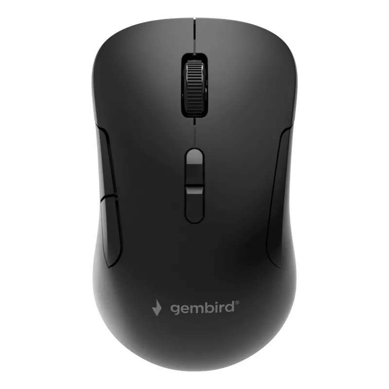 Gembird MUSW2-7B-01 Mouse wireless dual-mode (2.4G + Bluetooth), 1600 DPI, 7 tasti, nero