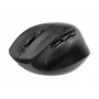 Gembird MUSW3-9B-01 mouse ergonomico wireless triple-mode (2,4 GHz + Bluetooth + USB-C), 2400 DPI, 9 tasti, nero