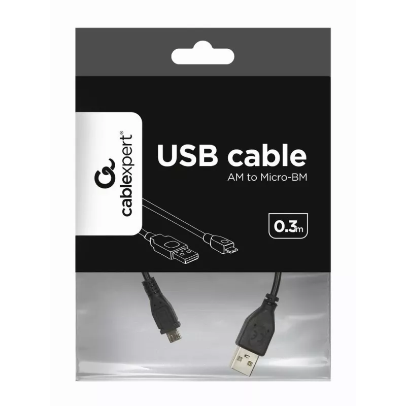 Gembird cavo USB 2.0 Micro-USB AM-MBM5P 0,3m nero