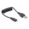 Gembird Cavo USB 2.0 USB-A a Micro-USB-B 0,6m Nero a spirale