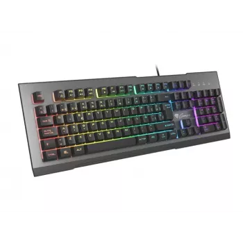 GENESIS Rhod 500 tastiera gaming RGB - membrana, QWERTY spagnolo, nero/grigio